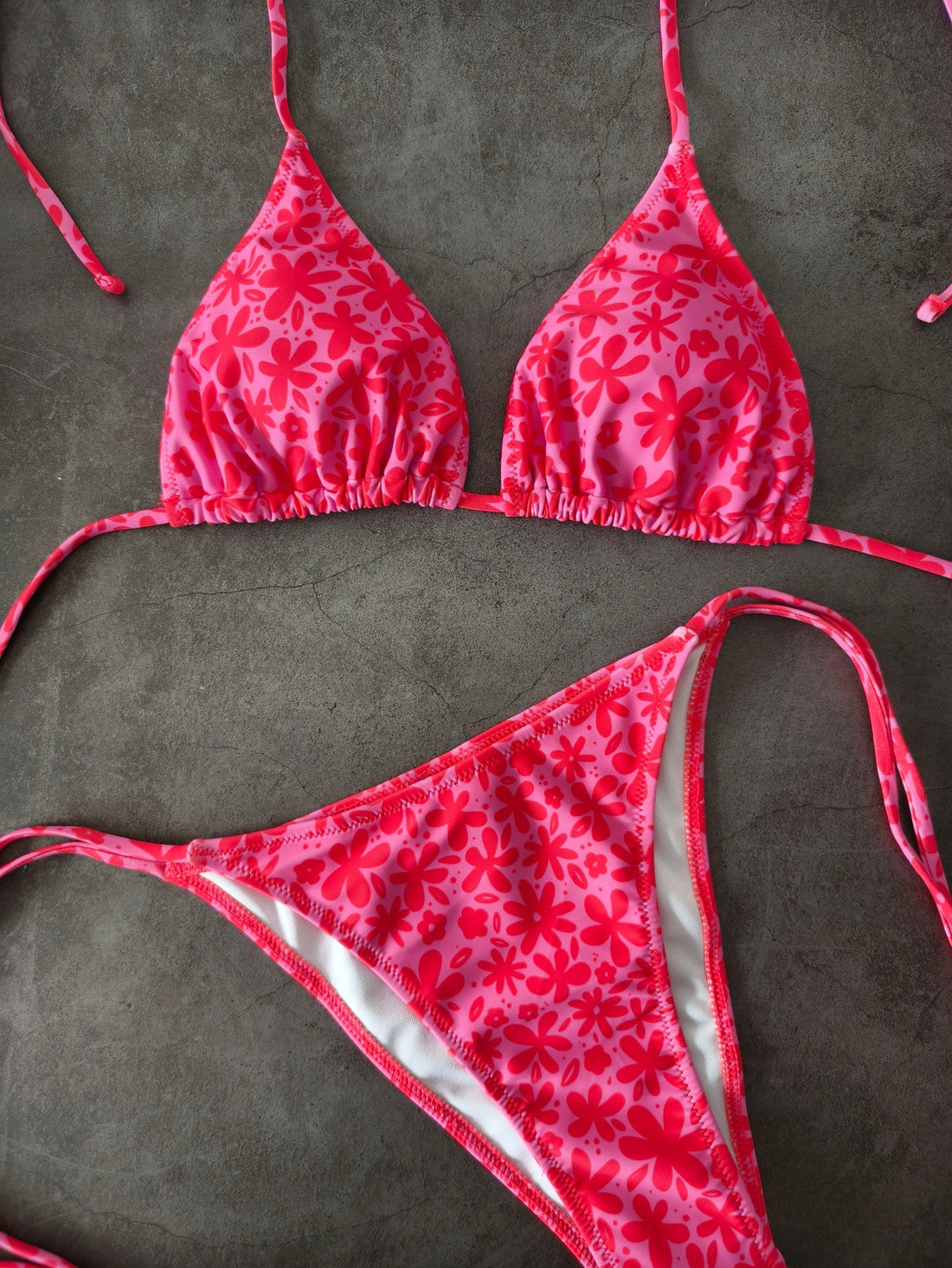 Damen Triangel-Bikini mit floralem Design – Maréssa