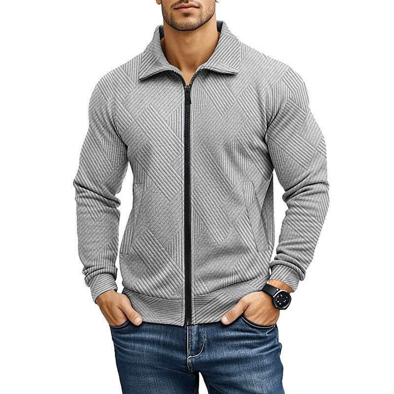 Herren modische Sweatjacke mit strukturiertem Design Echoarchiv
