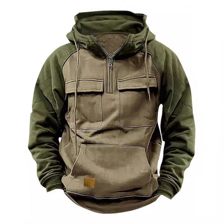 Herren lässiger Kapuzenpullover mit integrierten Taschen und Känguru-Stil Echoarchiv