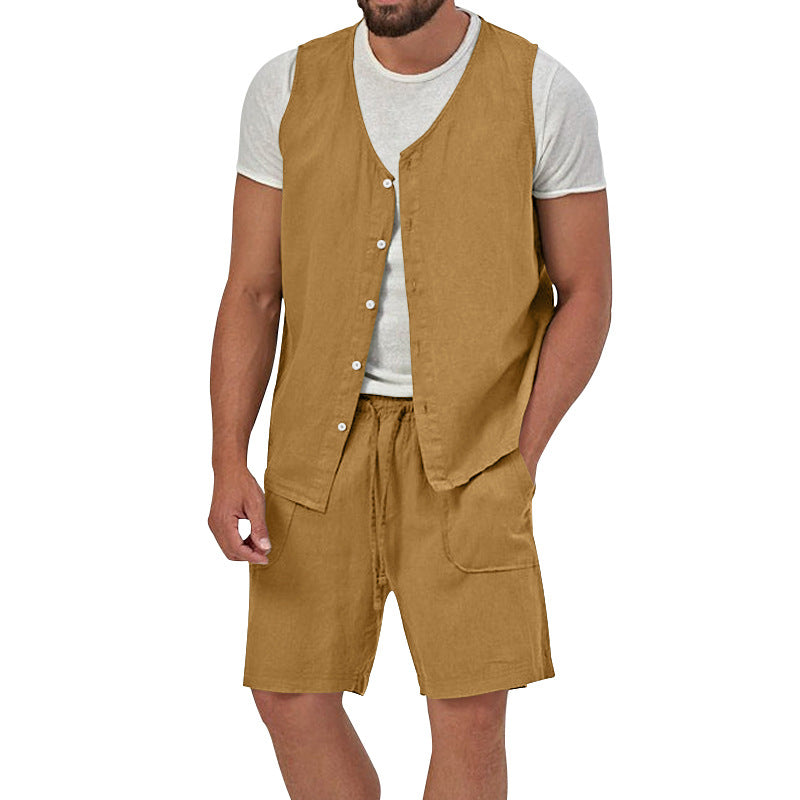 Herren lässige Sommer-Weste mit praktischen Taschen und atmungsaktivem Stoff Echoarchiv