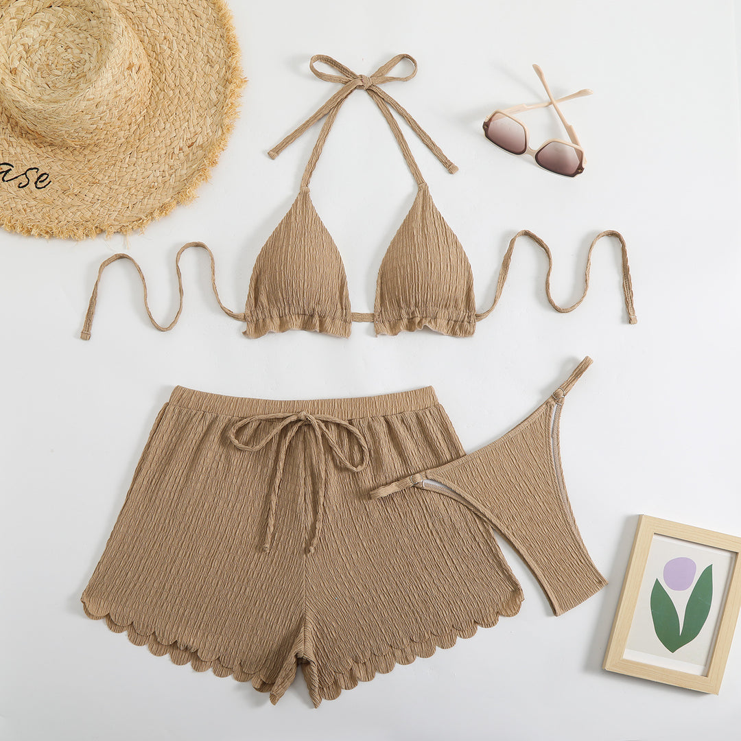 Damen Bikini-Set mit hohem Bund und sanfter Raffung Echo Archiv