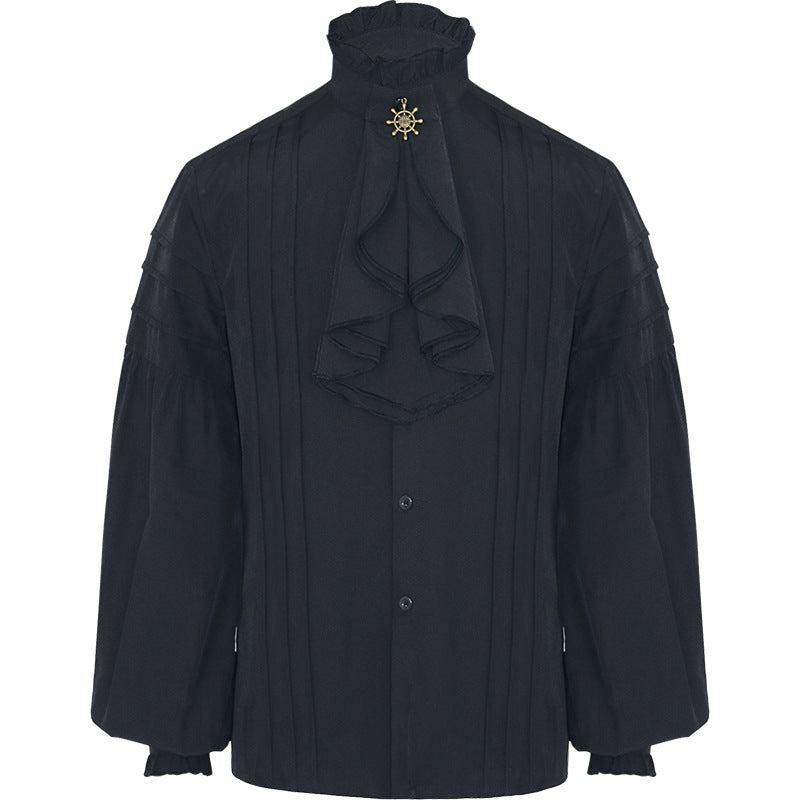 Herren lässiges Kurzarmshirt mit geschnürter V-Kehle, kurzem Stehkragen und weichem Baumwollmix – Marzano
