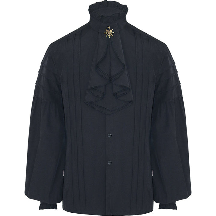 Herren lässiges Kurzarmshirt mit geschnürter V-Kehle, kurzem Stehkragen und weichem Baumwollmix – Marzano