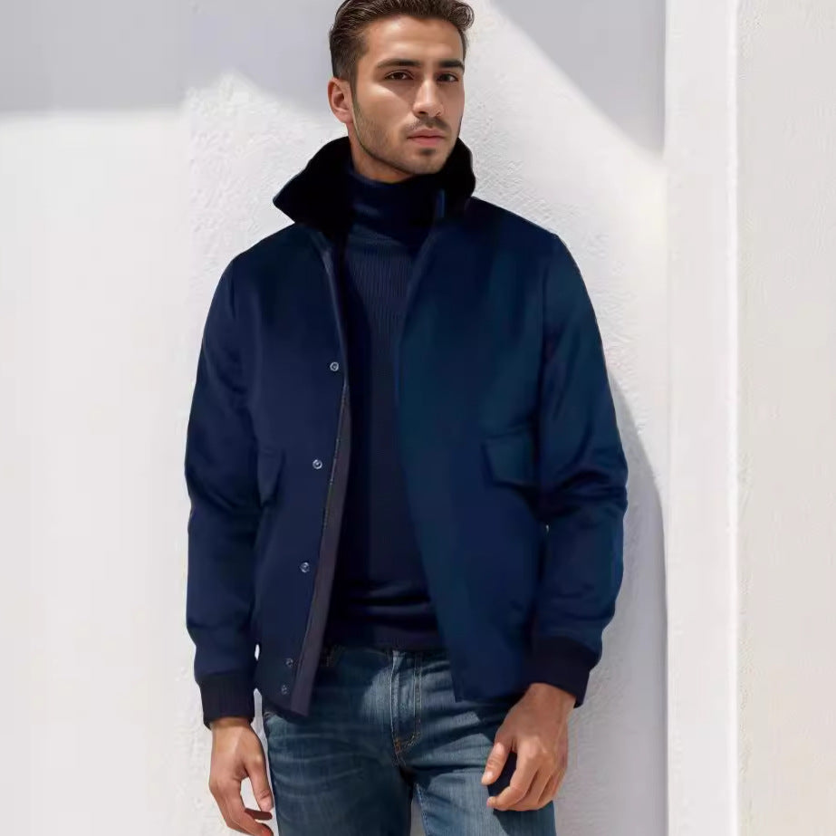 Herren moderne Freizeitjacke mit Stehkragen Echoarchiv