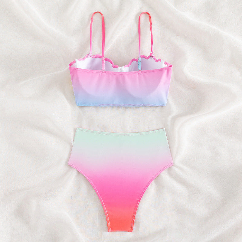 Damen Bikini-Oberteil mit Muschelform und hohem Bund Echo Archiv