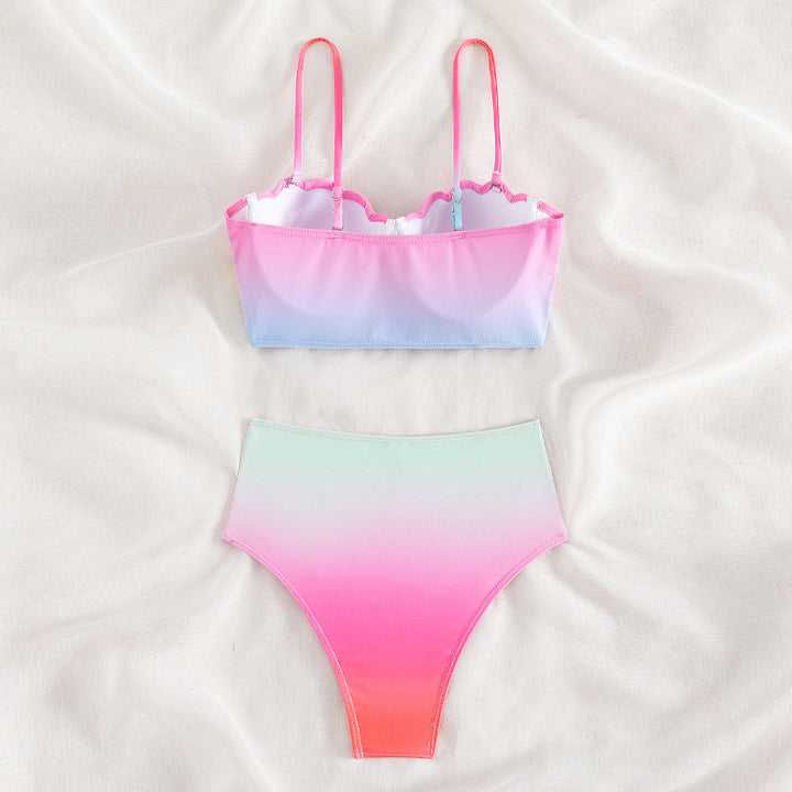 Damen Bikini-Oberteil mit Muschelform und hohem Bund Echo Archiv
