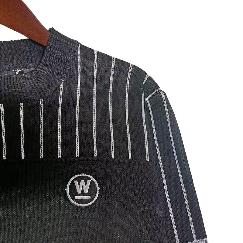 Herren gestreifter Rollkragenpullover aus kuscheligem Textil Echoarchiv