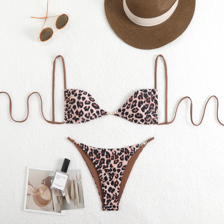 Damen Triangel-Bikini mit verstellbaren Trägern und elegantem Blumendruck Echo Archiv