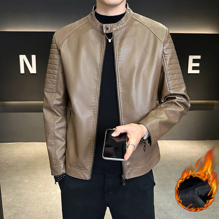 Herren Stylische Kunstlederjacke mit Steppdetails Echo Archiv
