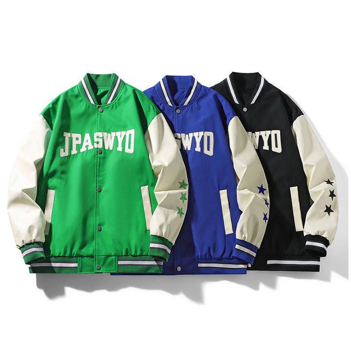 Herren sportliche Bomberjacke mit stylischem Schriftzug Echoarchiv
