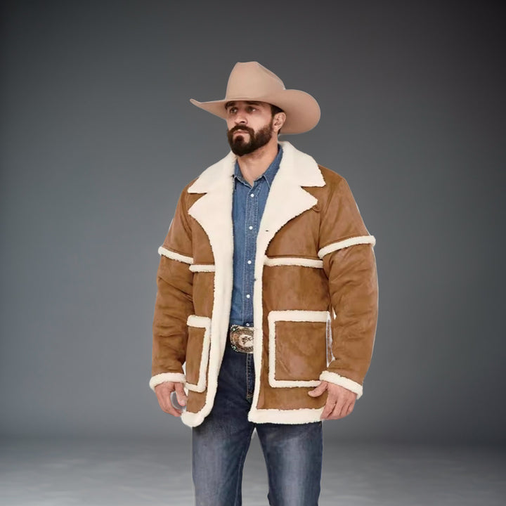 Herren Lammfellimitat-Jacke mit weichem Innenfutter Echoarchiv