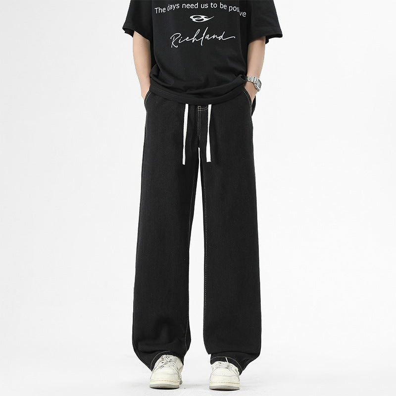 Herren weite Freizeithose mit elastischem Bund und Taschen Echoarchiv
