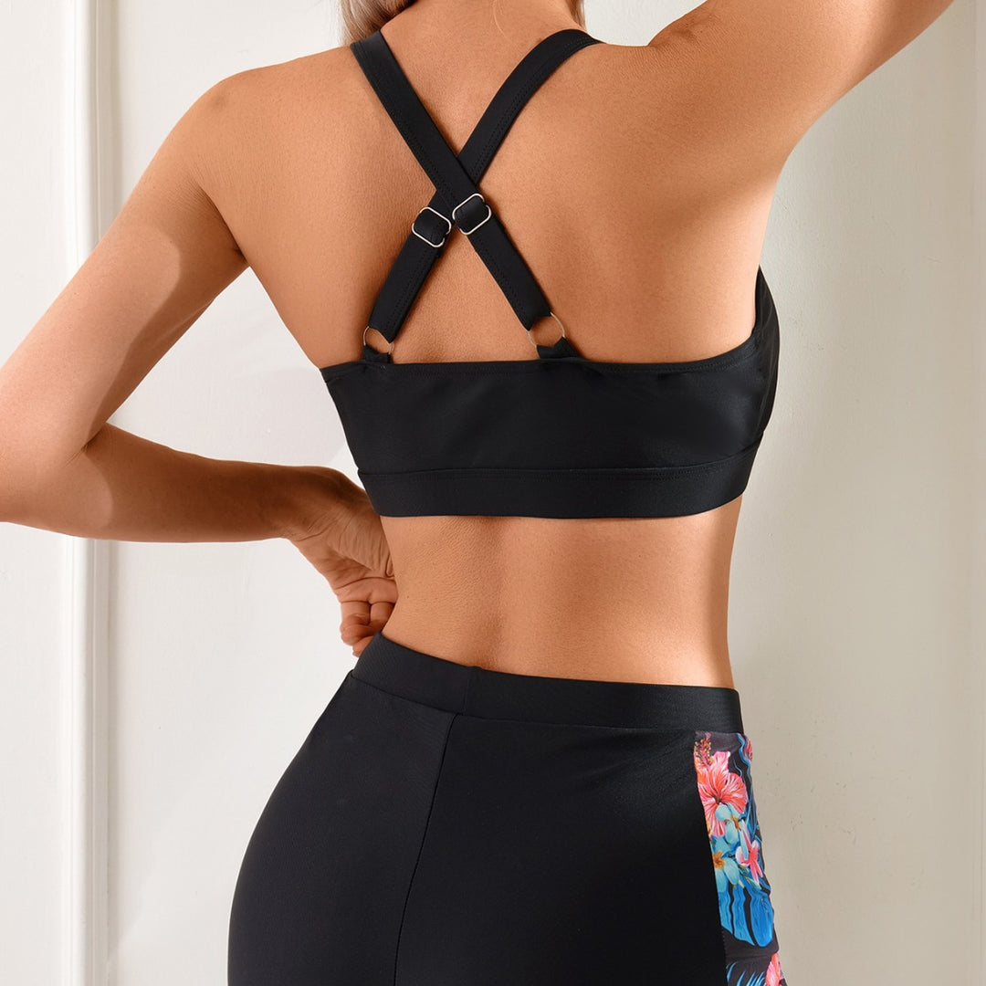 Damen Langarm-Surfsuit mit floralem Design Echo Archiv