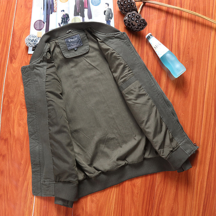 Herren Utility-Bomberjacke mit Badge-Applikationen, Ärmeltasche und Rippbündchen Echo Archiv