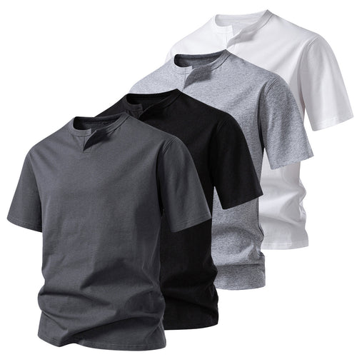 Herren Kurzarm T-Shirt mit kreativem Kragen Echoarchiv