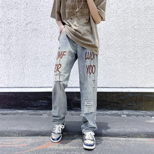 Herren Design Ripped Jeans Echoarchiv