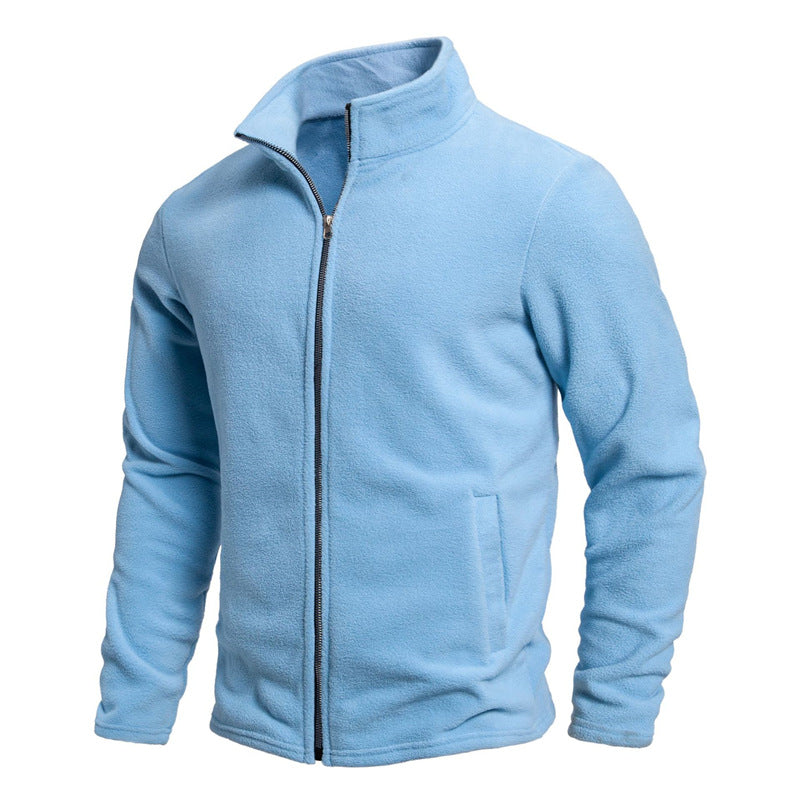 Herren Fleecejacke mit hohem Kragen und Reißverschluss Echoarchiv