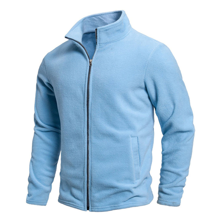 Herren Fleecejacke mit hohem Kragen und Reißverschluss Echoarchiv