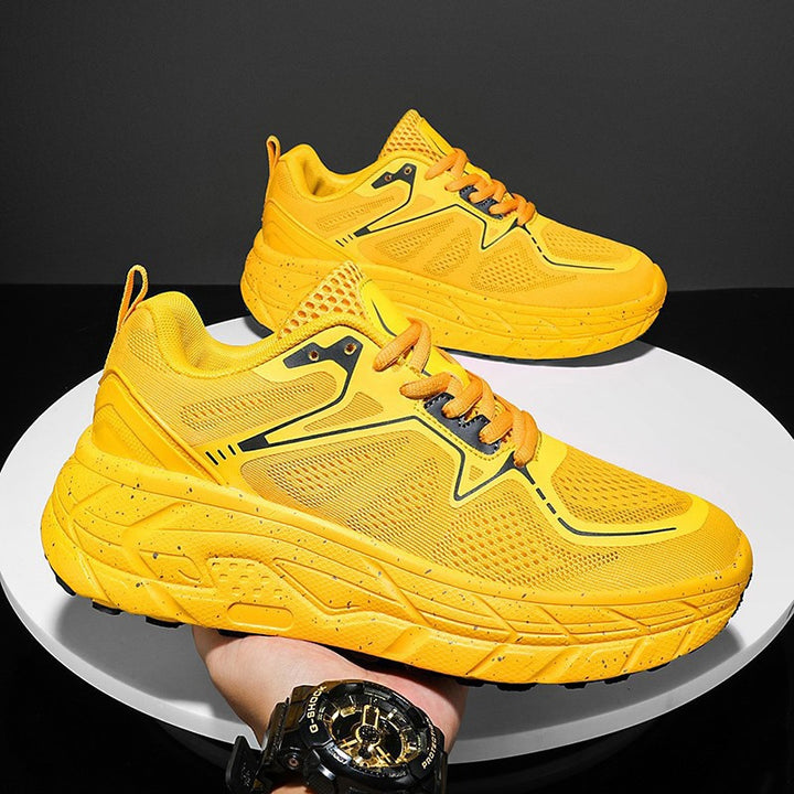 Unisex gedämpfter Plateausneaker mit atmungsaktivem Strickoberteil und gepolsterter Hohlkammersohle – Norré