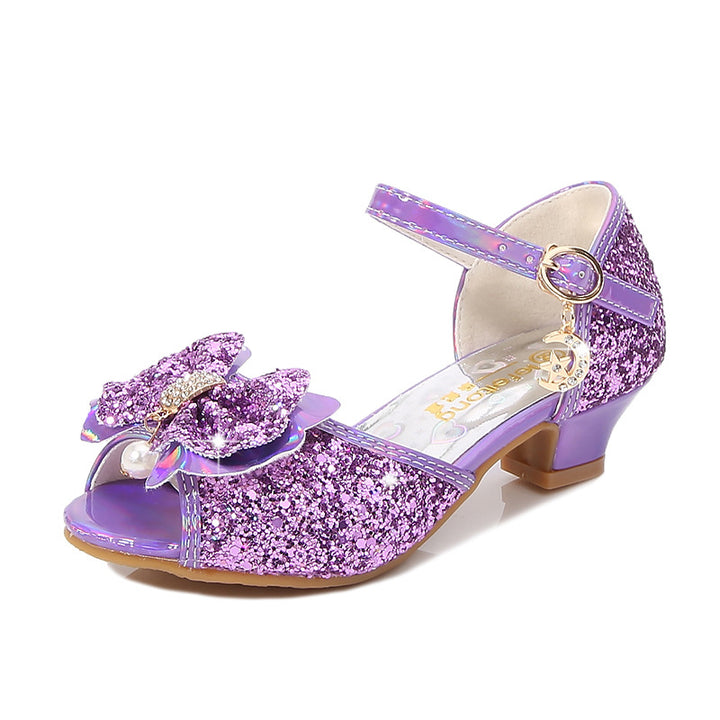 Mädchen Glitzernde Ballerinas mit Schleifenakzent Echo Archiv