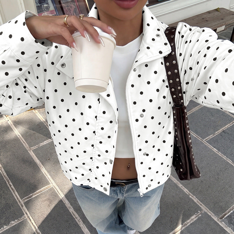 Damen Polka-Dots Pullover Jacke Echo Archiv
