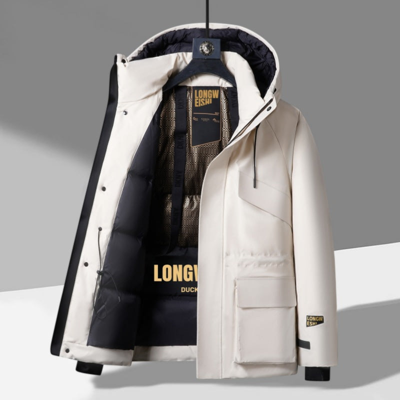 Herren isolierte Winterjacke mit hochschließendem Kragen und praktischen Taschen Echoarchiv