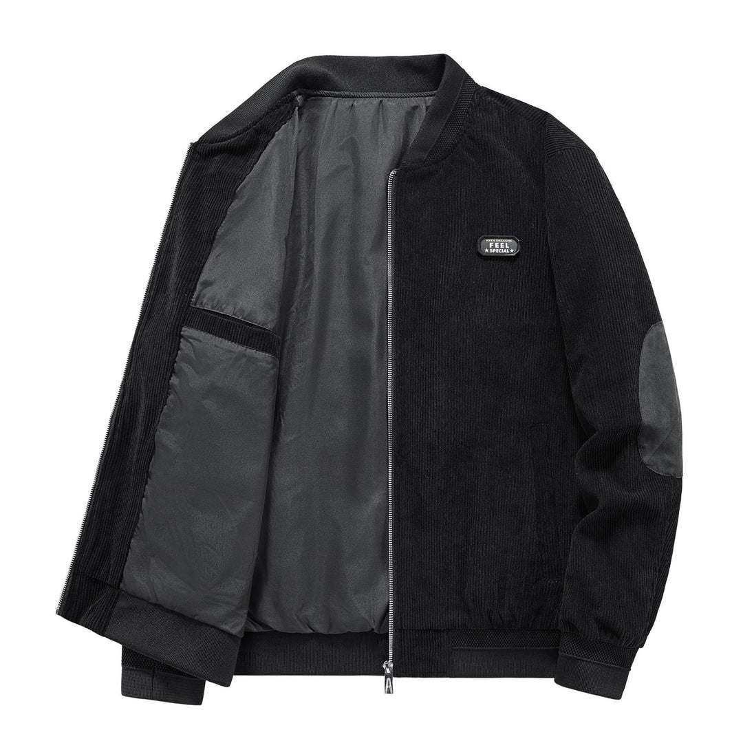 Herren Lässige Cordjacke mit durchgehendem Reißverschluss Echo Archiv
