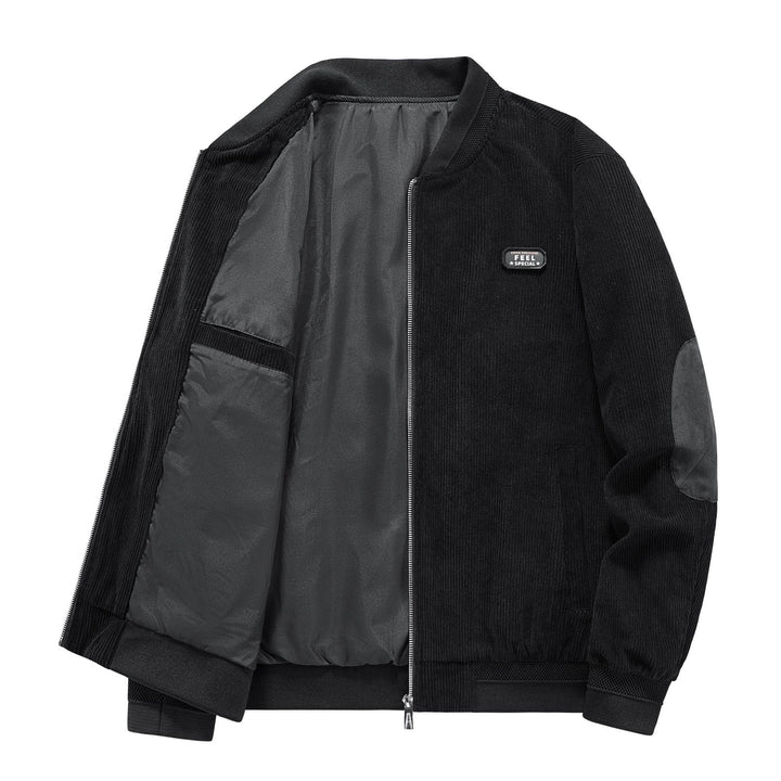 Herren Lässige Cordjacke mit durchgehendem Reißverschluss Echo Archiv