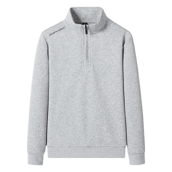 Herren Sportlicher Stehkragen Pullover Echo Archiv