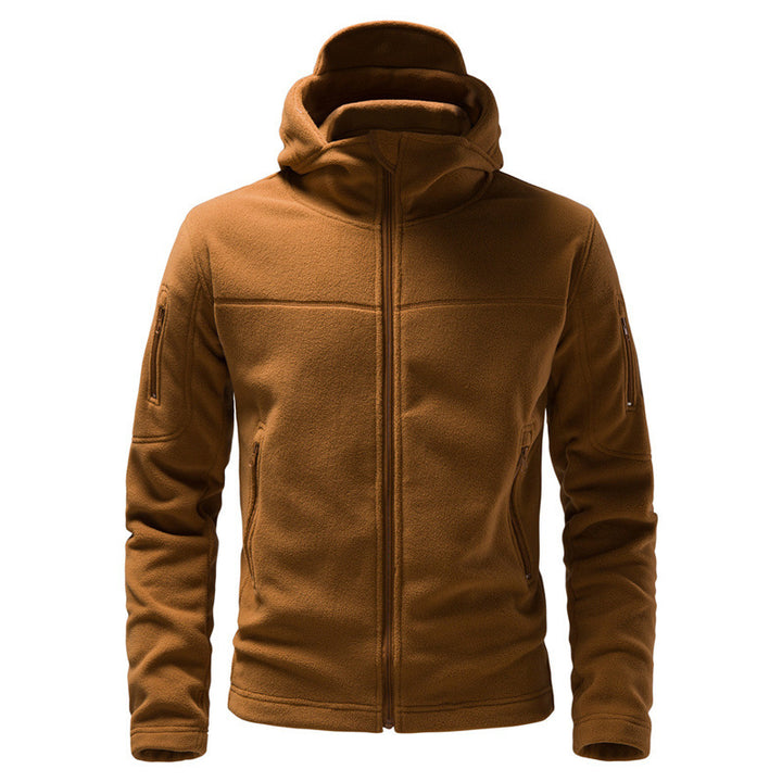 Herren Fleecejacke mit Kapuze und funktionalen Taschen Echoarchiv