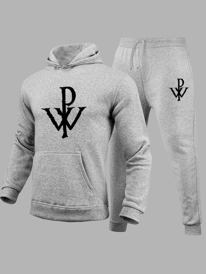 Herren Hoodie und Jogginghose-Set mit hochwertigem Logo-Design Echoarchiv