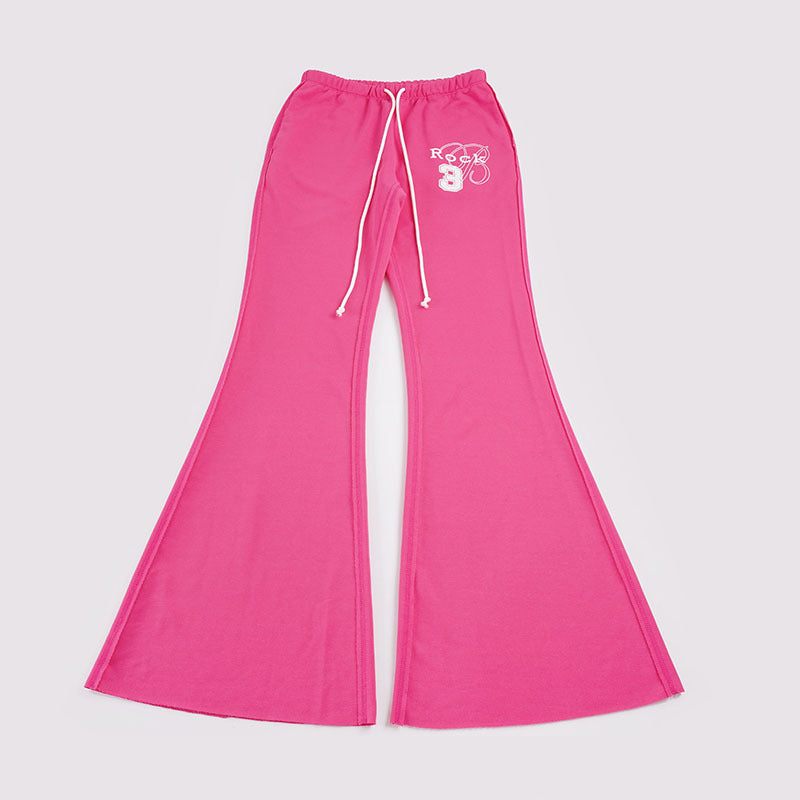 Damen nan ausgestellte Sweatpants mit extra weitem Schlag, elastischem Bund und Kordelzug Echo Archiv
