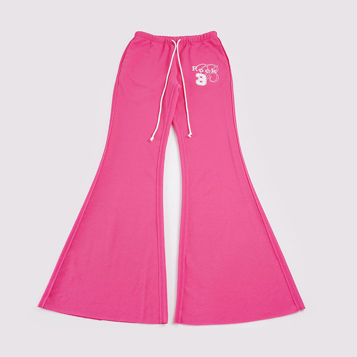 Damen nan ausgestellte Sweatpants mit extra weitem Schlag, elastischem Bund und Kordelzug Echo Archiv