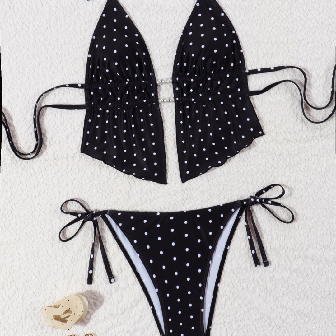 Damen Bikini-Set mit verspieltem Polka-Dot-Muster und verstellbaren Trägern Echo Archiv