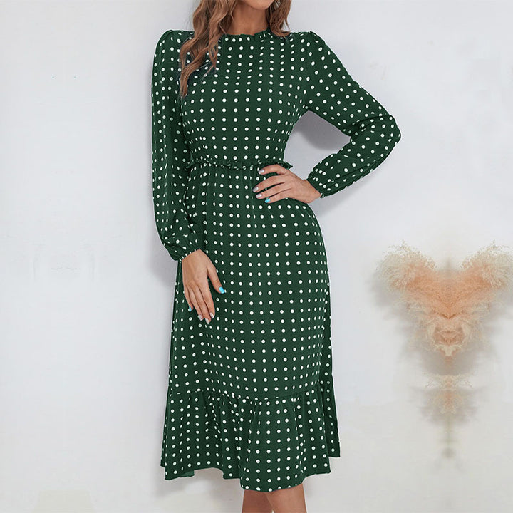 Damen Verspielt gemustertes Maxikleid mit Rüschendetails Echo Archiv