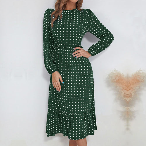 Damen Verspielt gemustertes Maxikleid mit Rüschendetails Echo Archiv