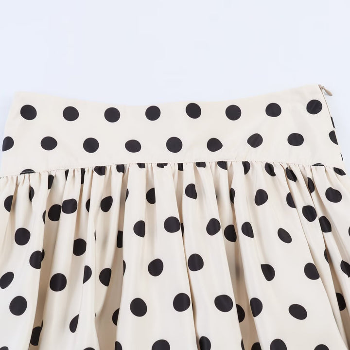Damen Voluminöser Punkteshort mit bauschigem Saum Echo Archiv