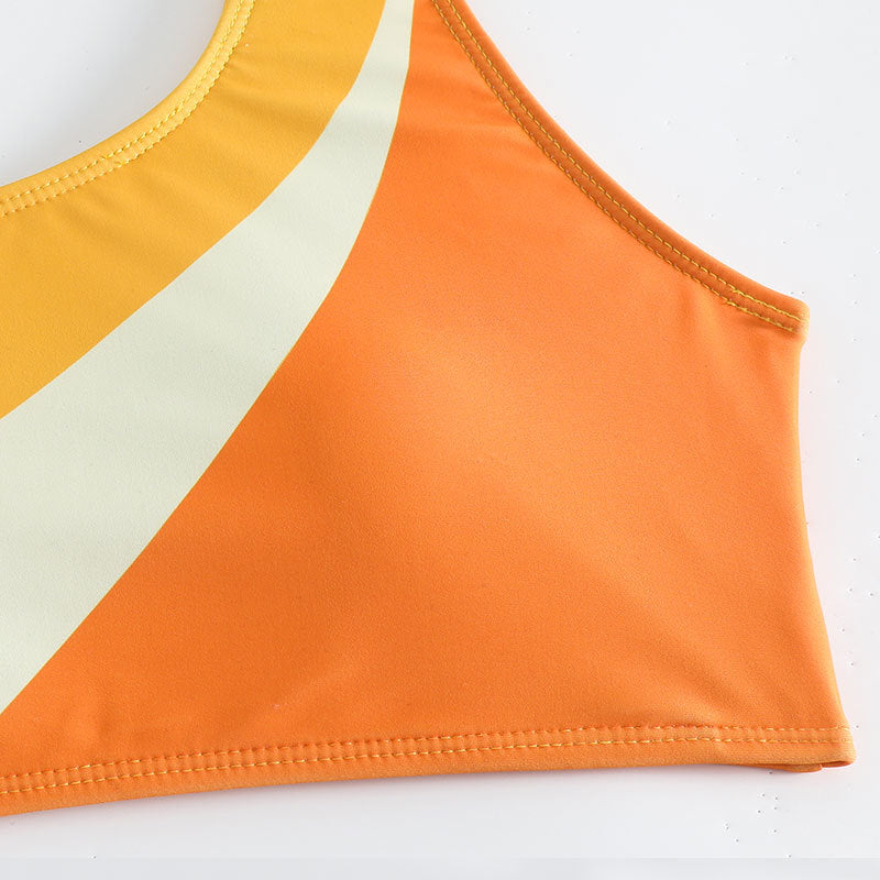 Damen Einseitiger Bikini mit farblich abgestimmtem Design Echo Archiv