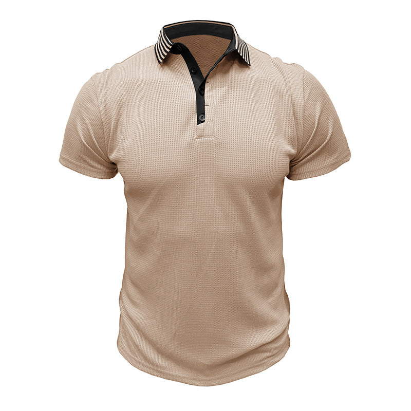 Herren Poloshirt mit strukturiertem Design und atmungsaktiven Eigenschaften Echoarchiv