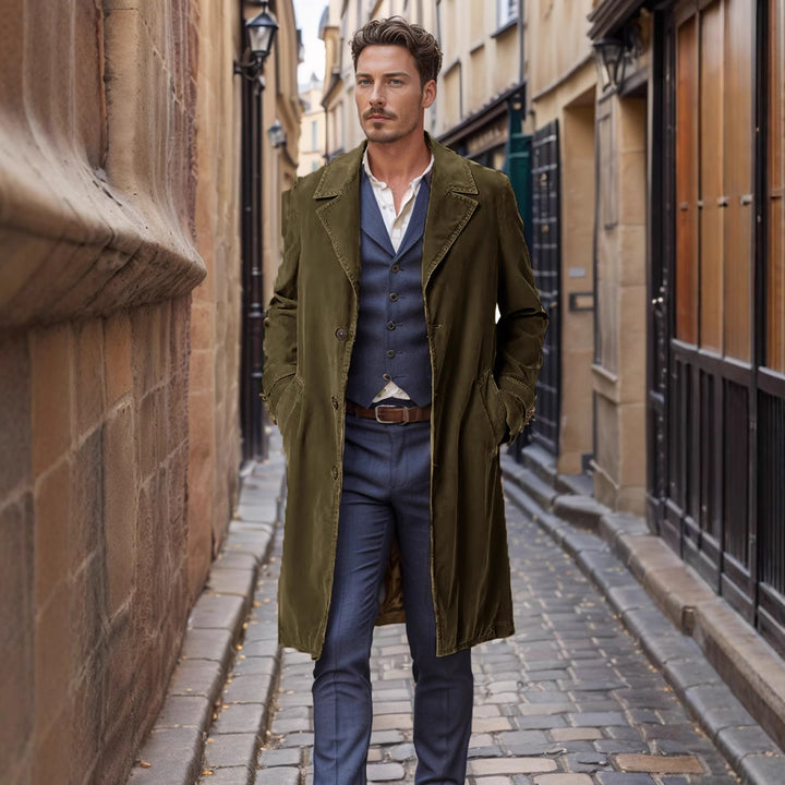 Herren eleganter und stilvoller Wollmantel Echoarchiv