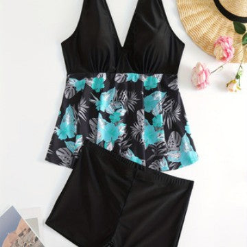 Damen Tankini-Set mit floralem Oberteil und komfortablen Badeshorts Echo Archiv
