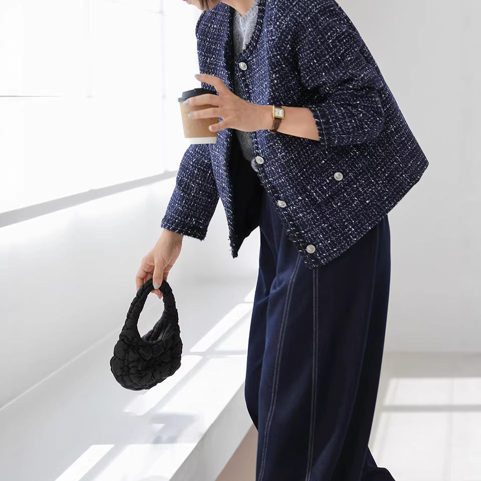 Damen Eleganter kurzarm Tweedmantel Echoarchiv