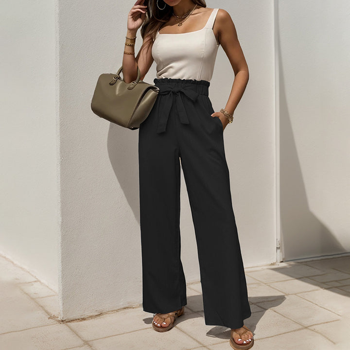 Damen Weite Hosen mit Taillengürtel Echo Archiv