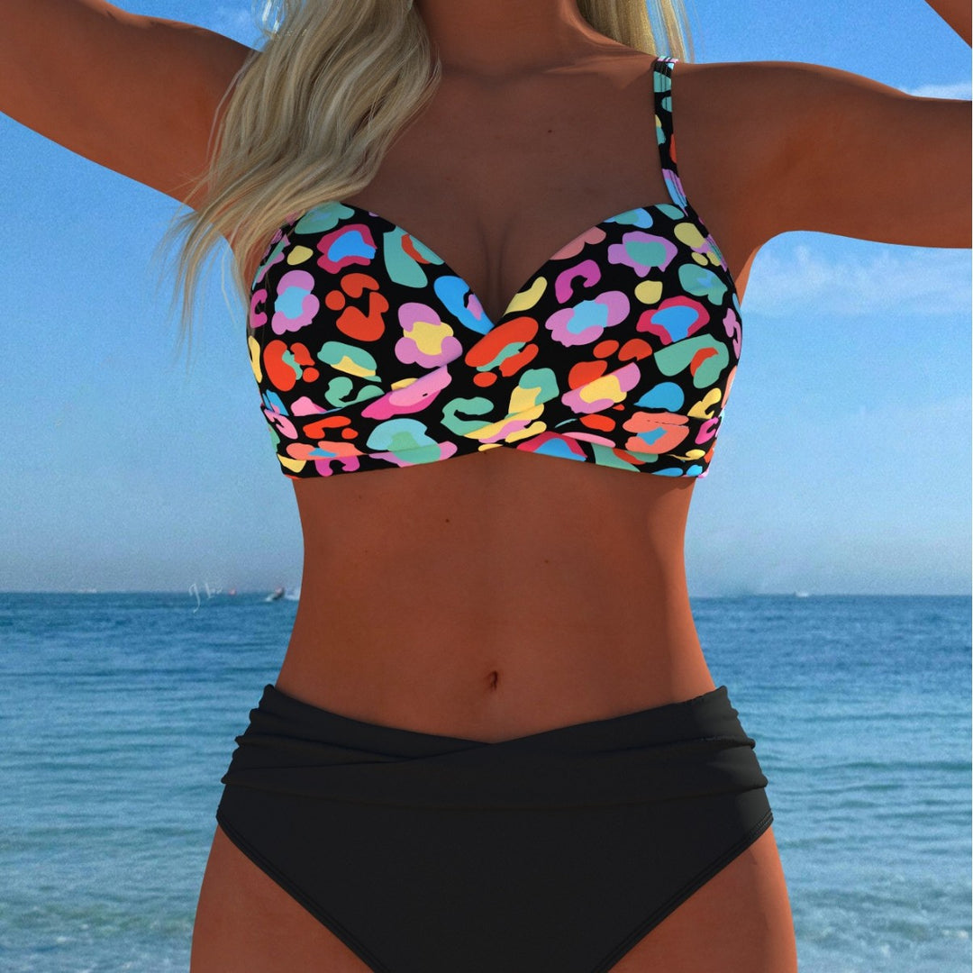 Damen Bikini-Set mit formendem Bustier und hoher Taille Echo Archiv