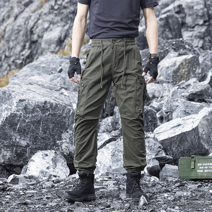 Herren Multifunktionale Cargo-Jogginghose mit Tunnelzugbund, Reißverschluss‑Taschen und verstellbaren Knöchelbündchen Echo Archiv