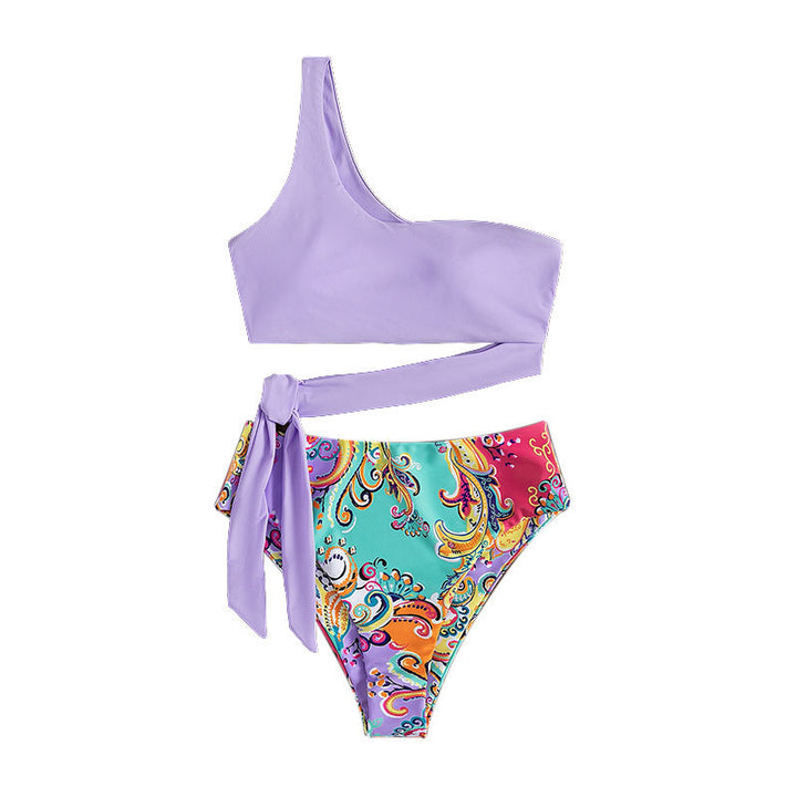 Damen Triangel-Bikini mit asymmetrischem Oberteil und elegantem Wickelband Echo Archiv
