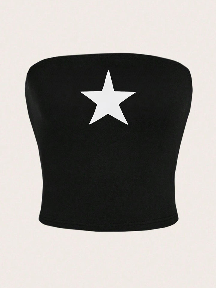 Damen Bandeau-Top mit maritimen Motiv und elastischem Material Echo Archiv