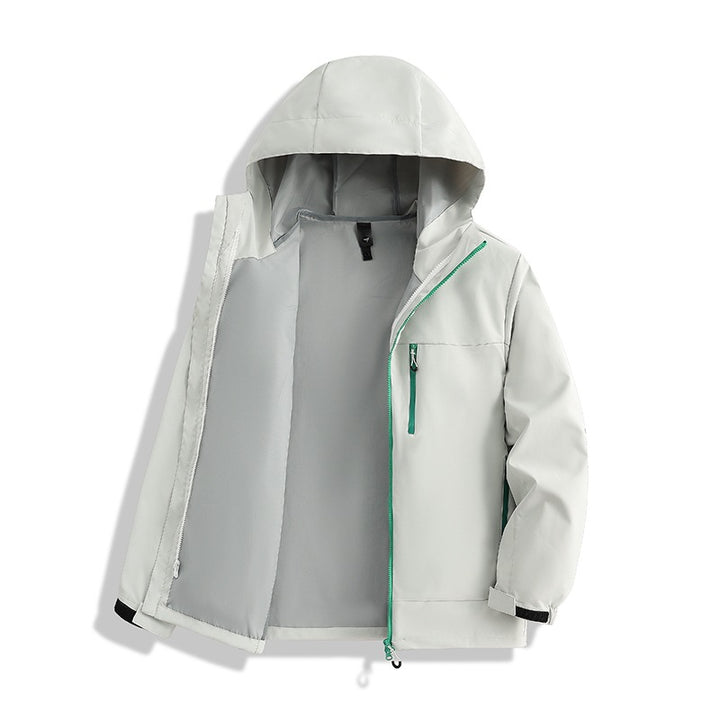 Herren Minimalistische Kapuzen-Softshelljacke mit atmungsaktivem Meshfutter & verdecktem Reißverschluss Echoarchiv