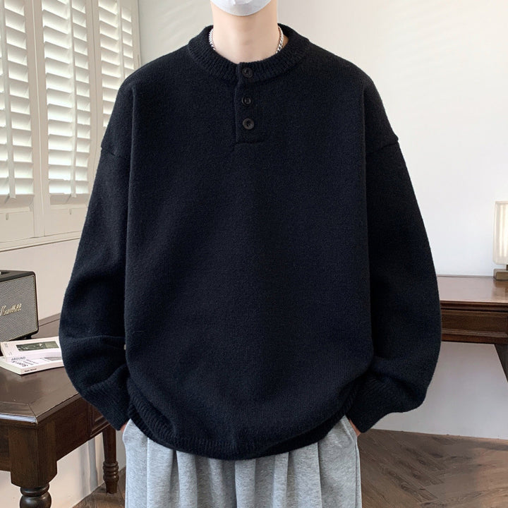 Herren Bequemer Strickpullover mit Knopfleiste Echo Archiv 1787799372