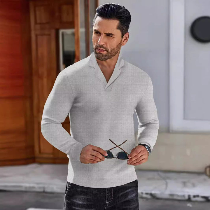 Herren lässiges Langarmshirt Echoarchiv